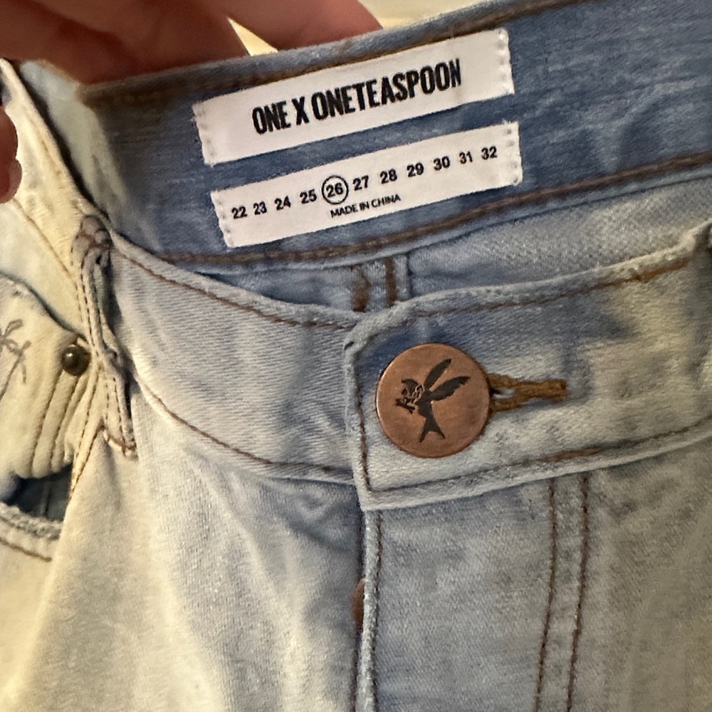 One Teaspoon Light Blue Relaxed Jeans - Picture 2 of 5